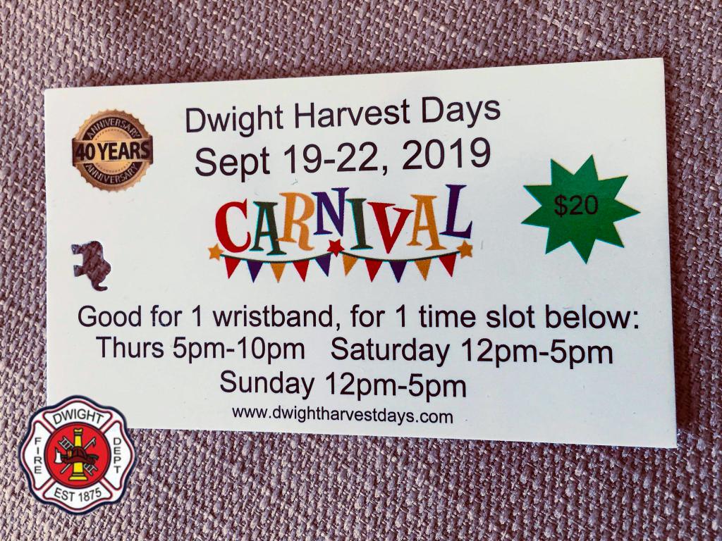 Dwight Fire Protection District has 100 Dwight Harvest Days presale